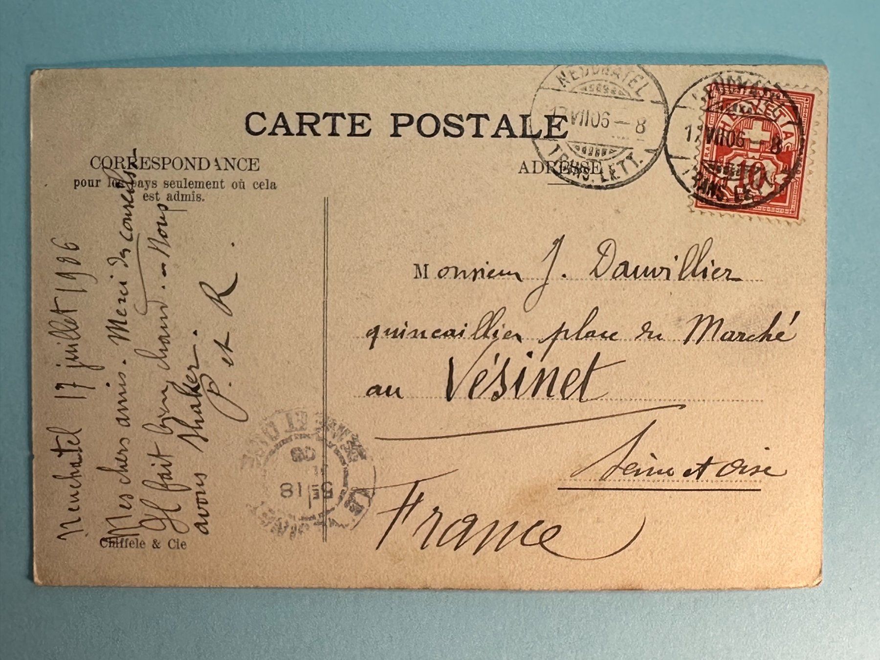 Cartoline postali: Neuchâtel - Vue générale – Usato da Steg VS venduto da danwer74 1