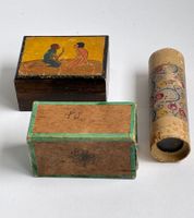 Lot von alter Schatulle / Schachtel und Kaleideskop