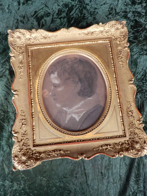 Tone Link Vintage Bilderrahmen - Ovaler Rahmen In Cremefarben Und Gold Für Tisch Oder Wand