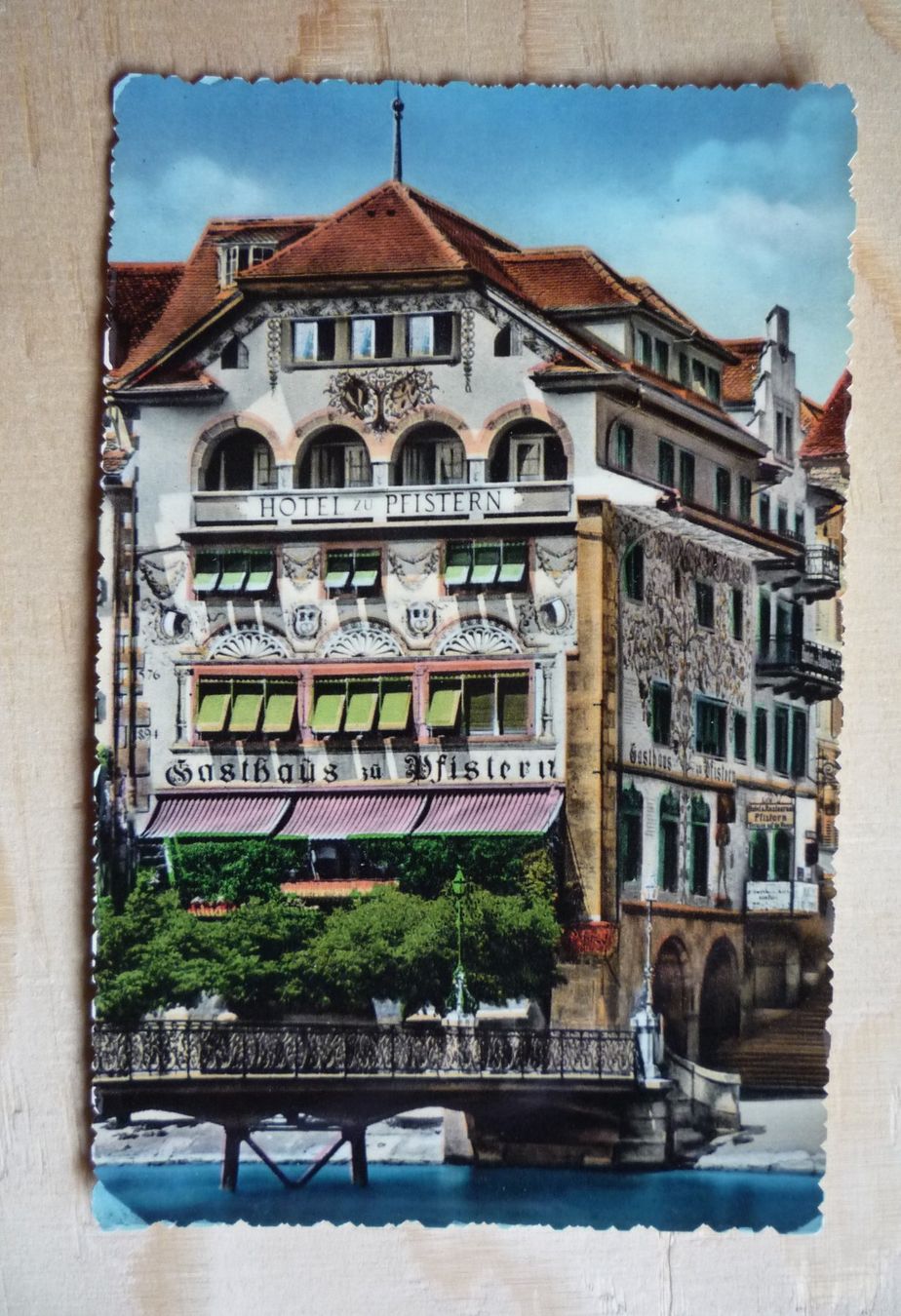 Cartoline postali: Luzern - Hotel Pfistern, 107 – Usato da Rieden SG venduto da Gant24