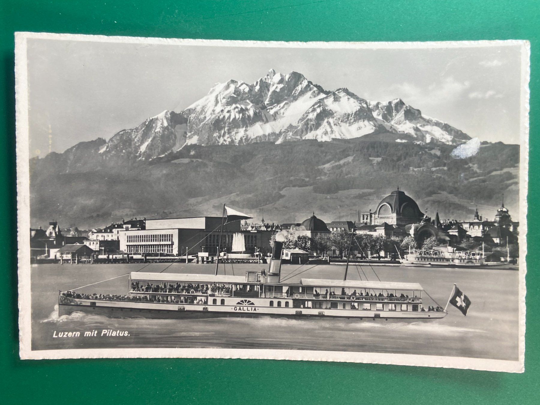 Ansichtskarten: Luzern mit Schiff Gallia – Gebraucht aus Steg VS von _vinci_