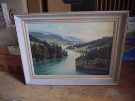 Seelandschaft - öf auf Leinwand E. Rüllimann