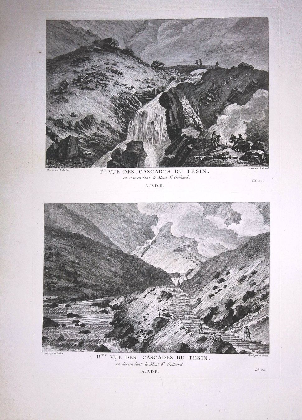 Incisioni: Leventina 2 Originalkupferstiche 1780 – Usato da Rafz venduto da Helvet32