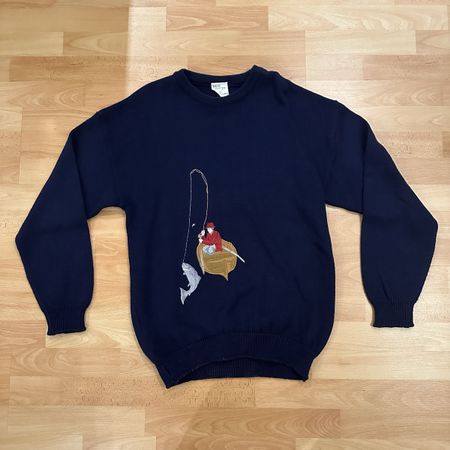 Strickpullover Sweatshirt Navy Blau Grösse M