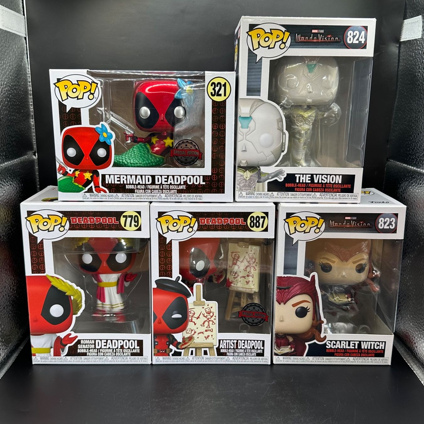 Funko Figuren: Funko Pop Marvel Deadpool 5Stk Sammlung – Gebraucht aus Düdingen von Nerdworld