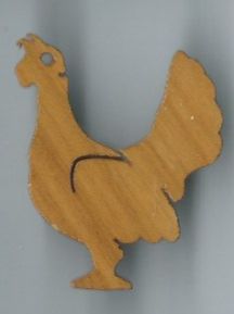 Placchette & Badge: Hahn Deko Holz, Pin – Usato da Zürich venduto da t24_de