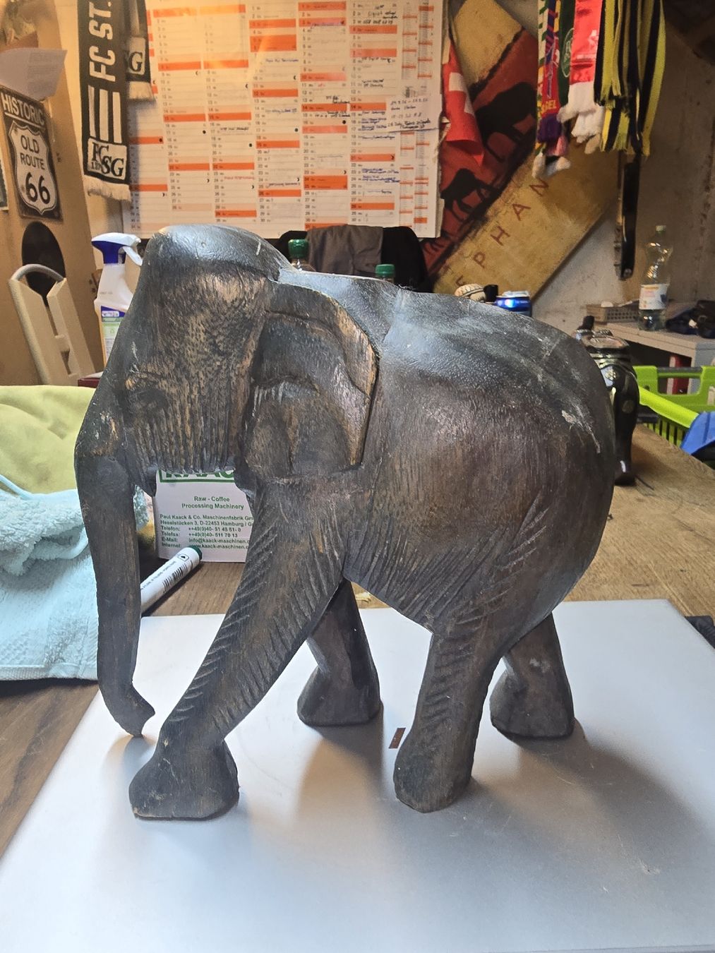 Statuette: Holz Elefant Figur stehend Grau (D1) – Usato da Rorschach venduto da TimelessTrading 3