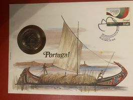Münzbrief Portugal 25 Escudos 1984
