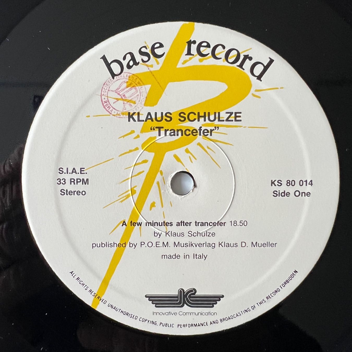 Dischi in vinile: Klaus Schulze - Transfer / . Italy-Press. 1981 - TOP – Usato da Gais venduto da soundcave57 3