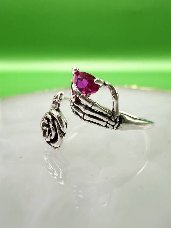 Anelli: Silberring mit Rose und Herz – Usato da Thalwil venduto da han_2b8c 2