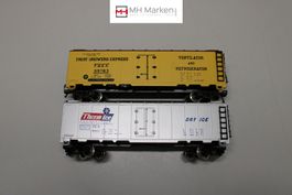 Rivarossi 2200 + 12300 USA Boxcar Güterwagen DC H0 mit OVP