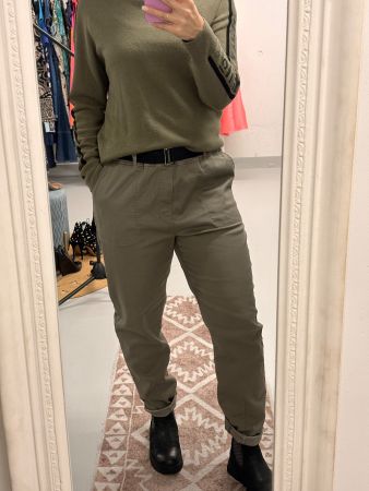10 Days Cargopants Hose GR. L Gürtel olivgrün Stoffhose