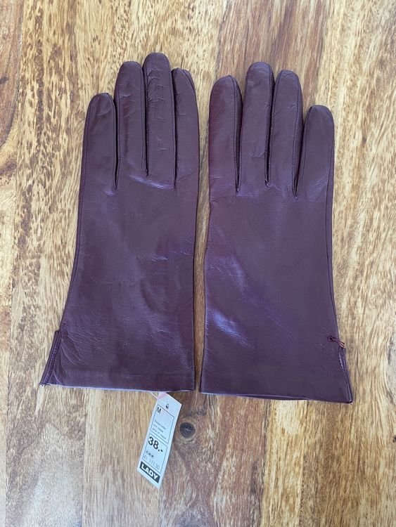 Gants & mitaines : Lederhandschuhe weinrot/aubergine  – Neuf avec emballage d'origine à Grenchen par M_ina 4