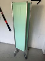 Mobiler Raumteiler 3-teilig mit Rollen – Mintgrün