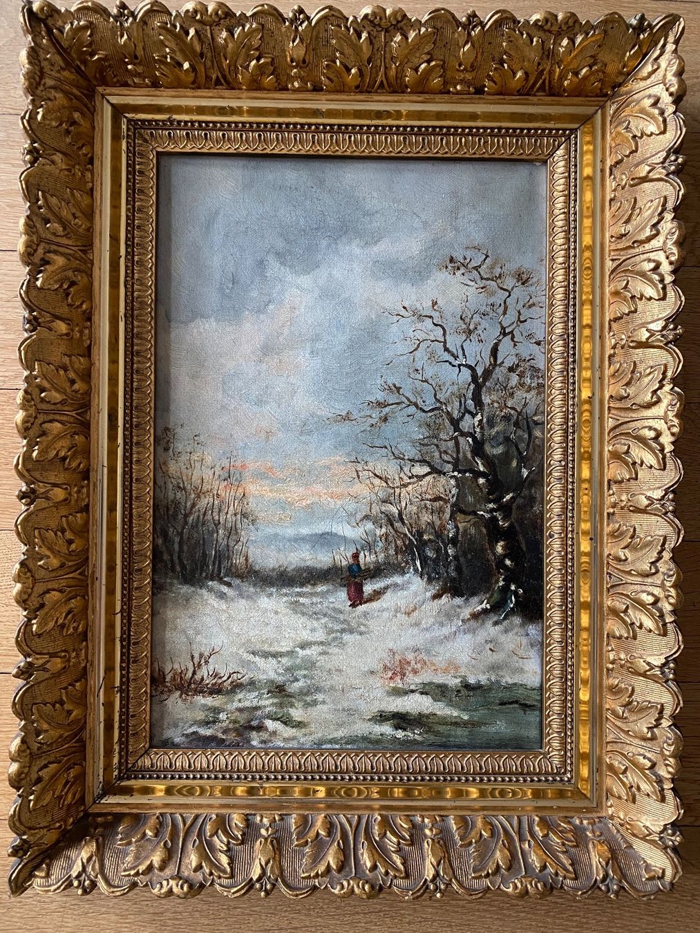 Dipinti: Winterlandschaft im Prunkrahmen – Usato da Zürich venduto da leo0105 8
