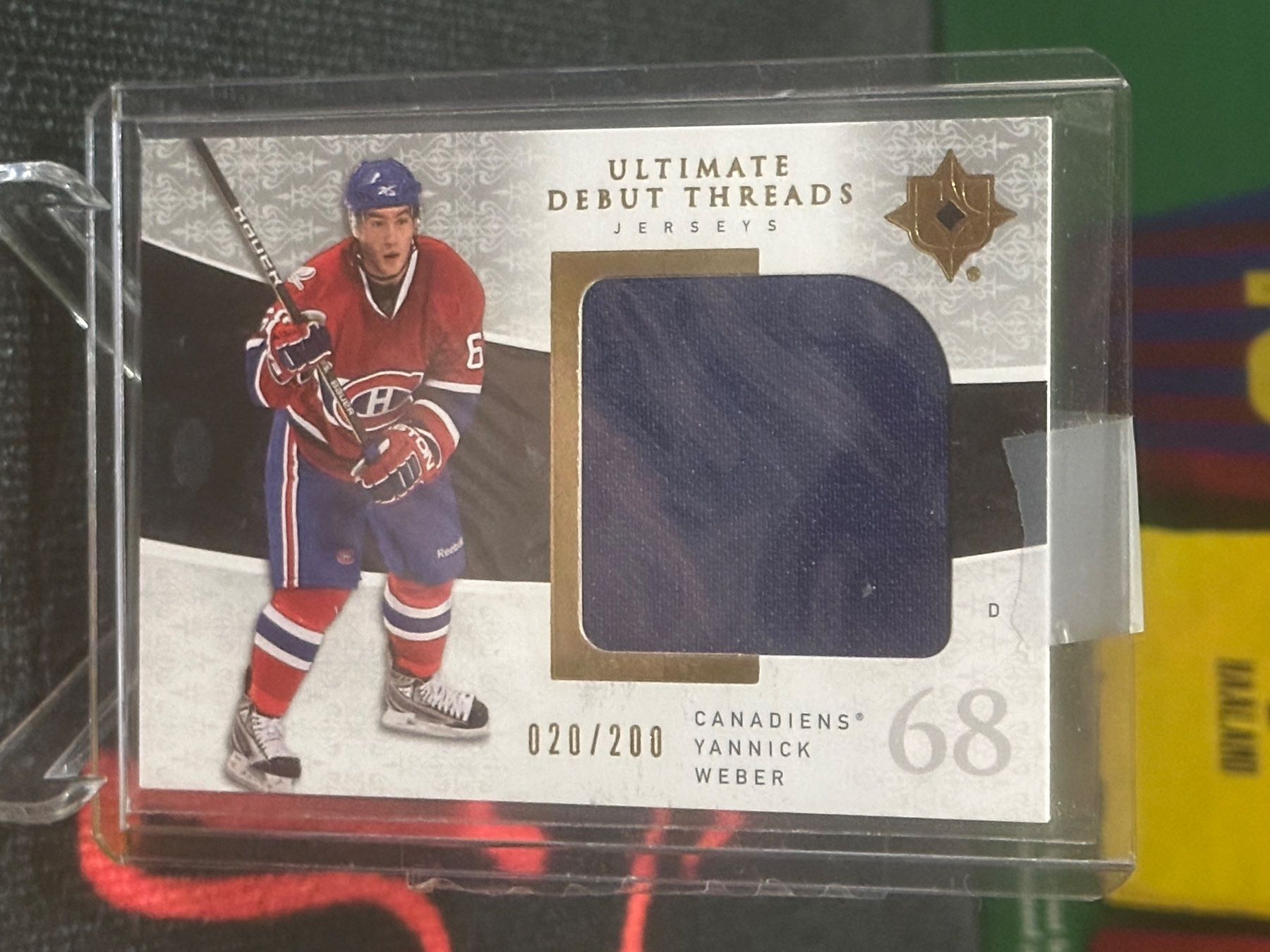 NHL Sammelbilder & Trading cards: Yannick Weber 2009/10 Upper Deck Ultimate Debut Threads A1 – Gebraucht aus Oensingen von chilli63