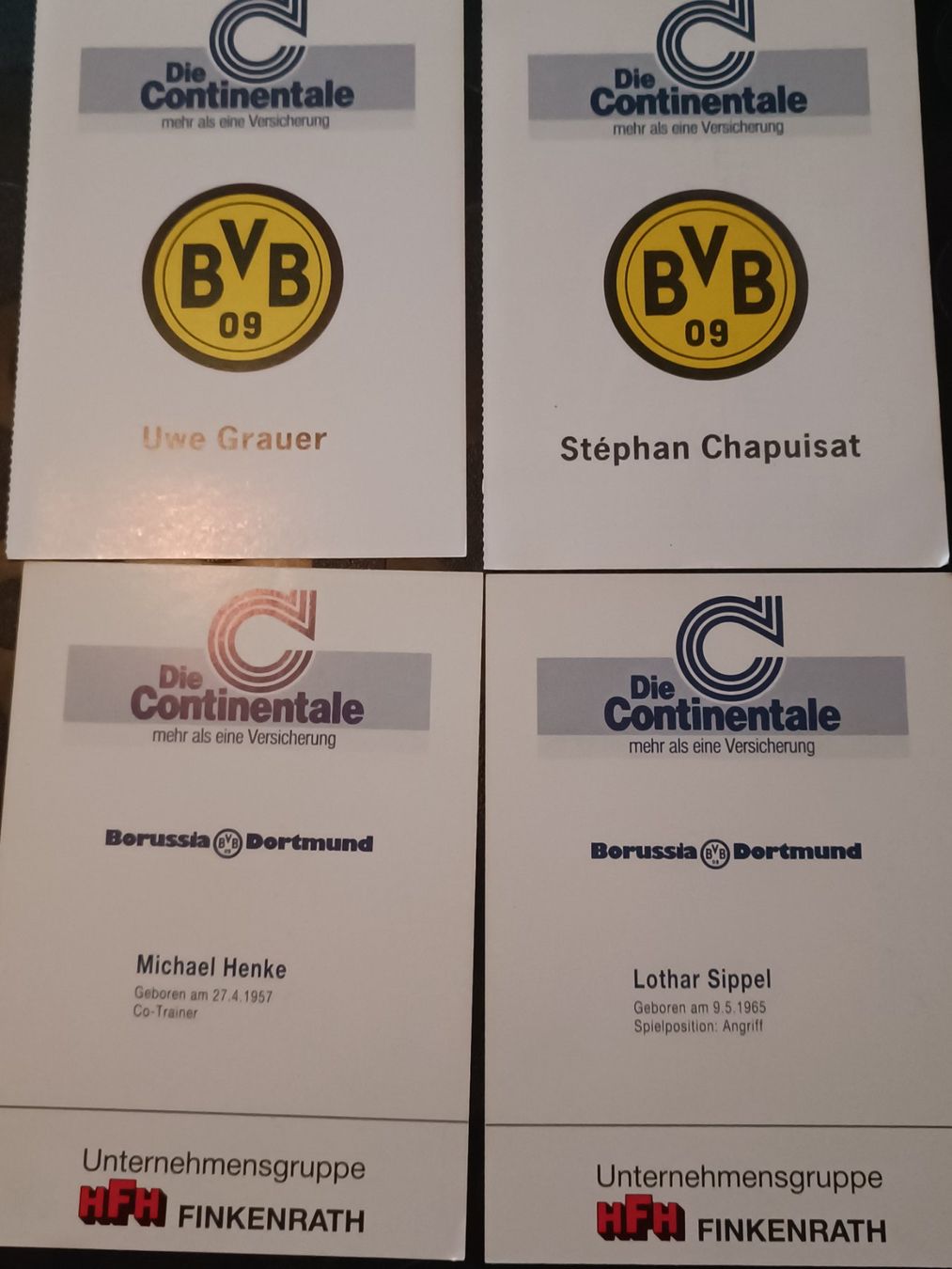 Autografi: BVB Dortmund / Chapuisat- 4x handsigniert – Usato da Menziken venduto da Artographs 1
