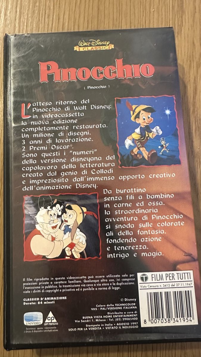 Tutti i VHS: Vhs pinocchio – Usato da lausanne venduto da Blera1987 1