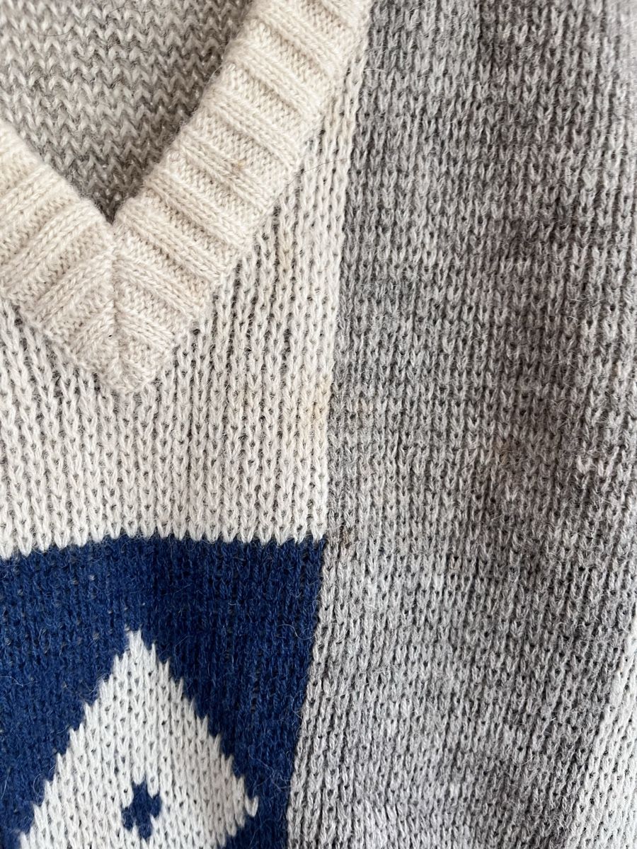 Pullover & Sweatshirts: Louis Ferraud Pullover V-Neck XL Patterned Wool Blend – Gebraucht aus Lausanne von Danash 4
