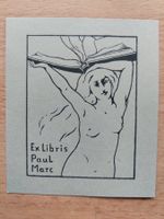 Exlibris Franz Marc - Original Lithographie Weiblicher Akt