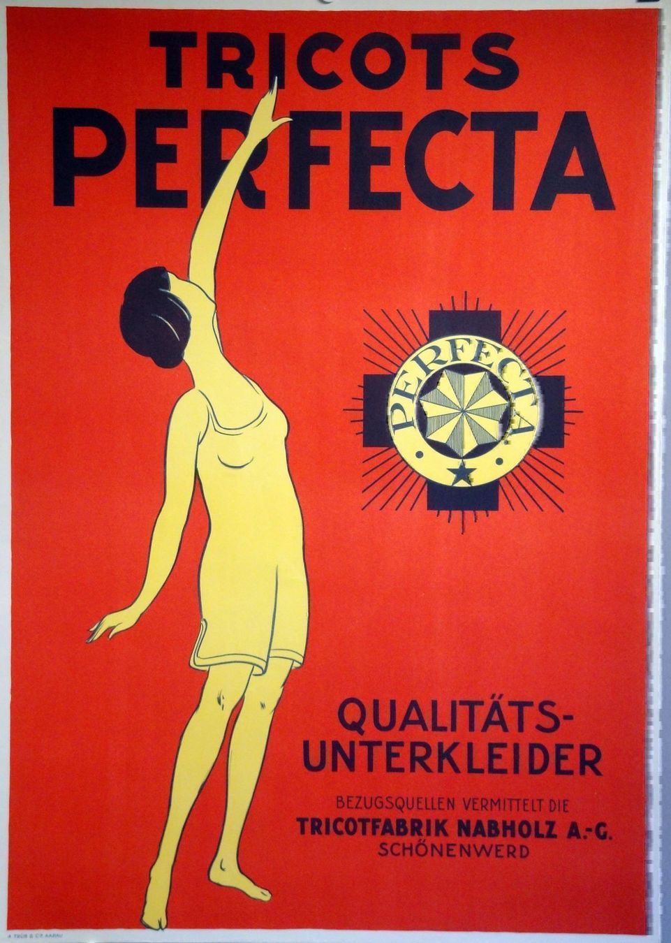 Poster & Bilder: Tricots PERFECTA -Qualitäts-Unterkleider – Gebraucht aus Eggenwil von Joyart