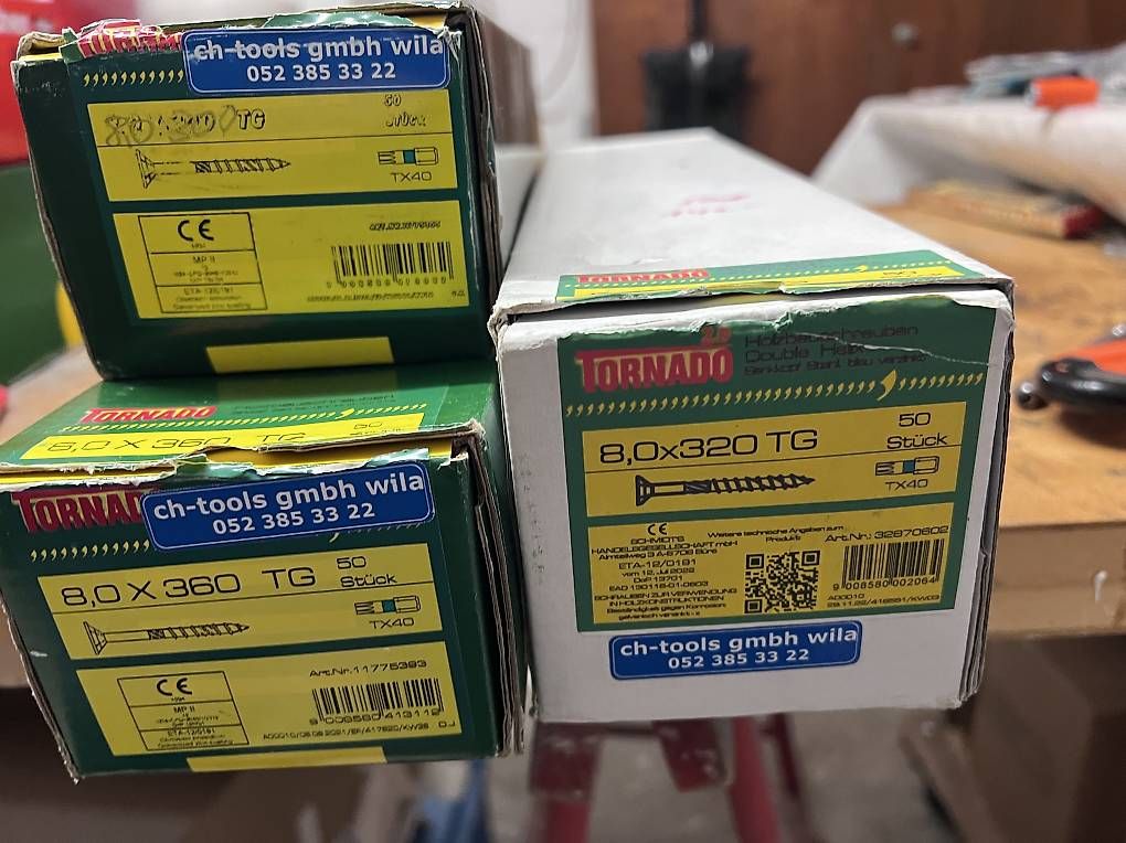 Tutti gli attrezzi: 150 Holzschrauben mit Senkkopf – Usato da Schinznach-Bad venduto da w.tischler 4