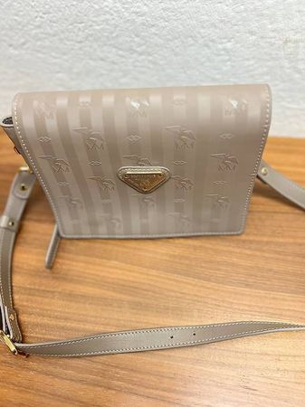 MAISON MOLLERUS MELIDE TAUPE GRAU/GOLD UMHÄNGETASCHE TOP