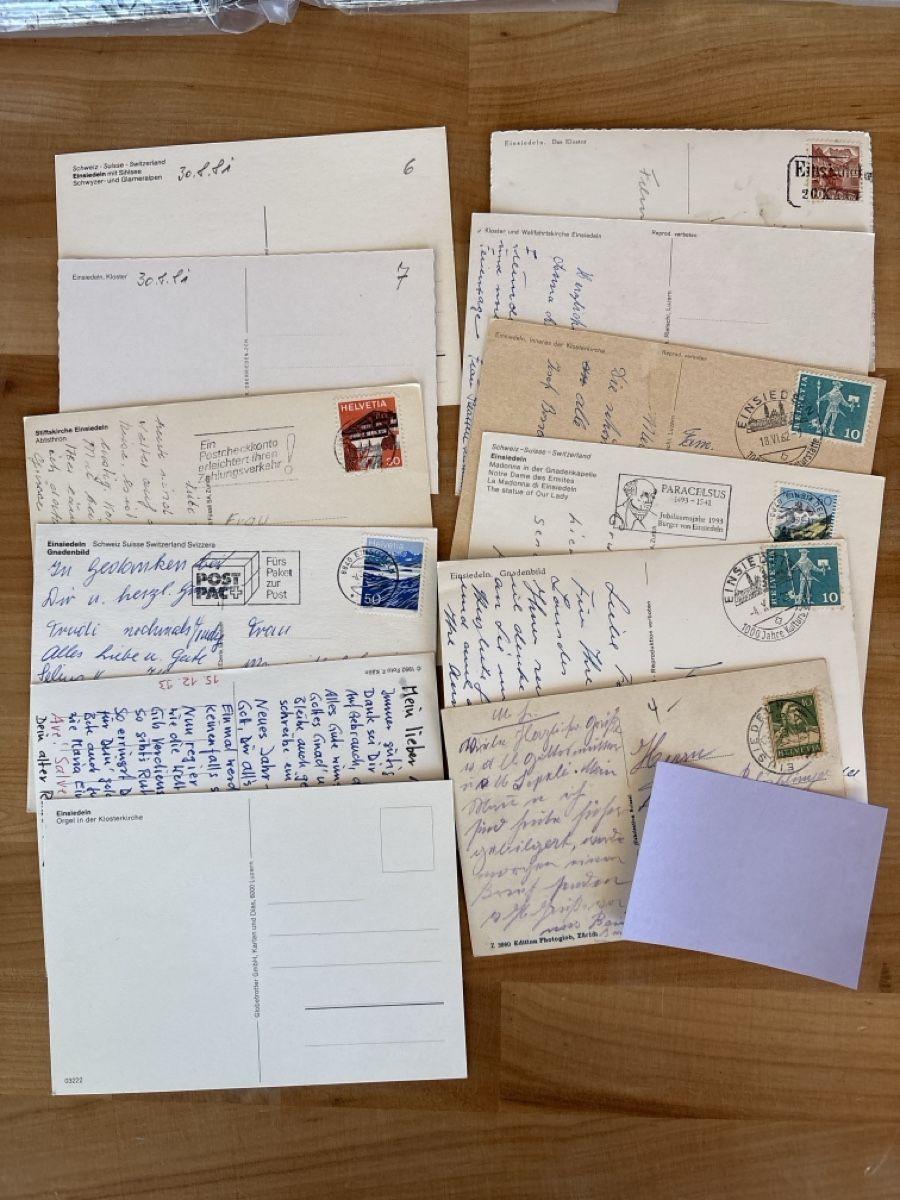 Cartoline postali: AK von Kloster Einsiedeln – Usato da Rümlang venduto da Brieftaube2 1