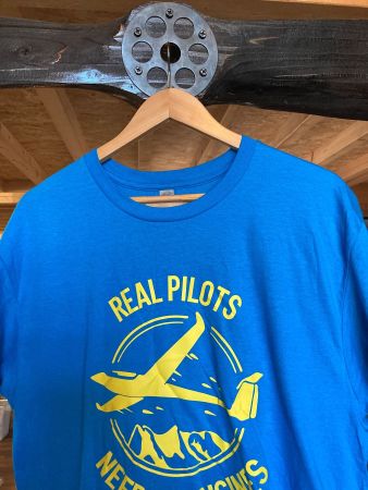 Segelflug Real Pilots T-Shirt, Grösse (XL) blau NEU!