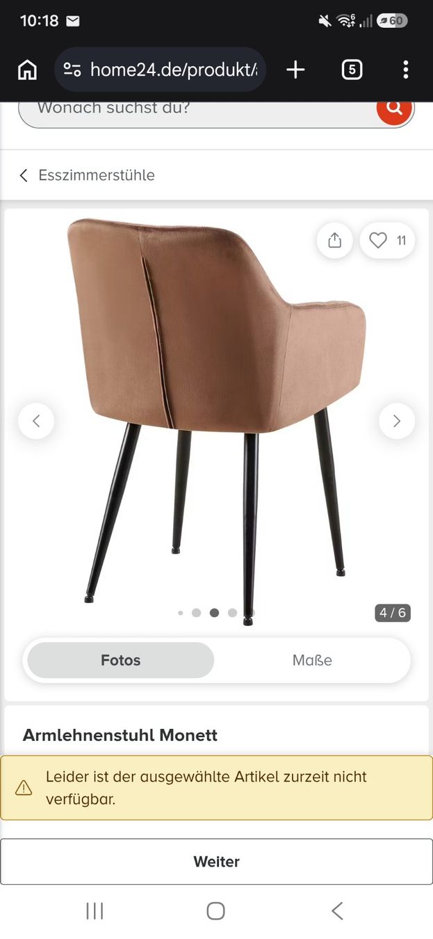 Sedie: 6 Esszimmer-Stühle dunkelbraun – Usato da Winterthur venduto da Linda1203 3