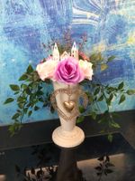 Vintagedeko Küchendeko Blumen Windlicht Hausdeko Blumendeko