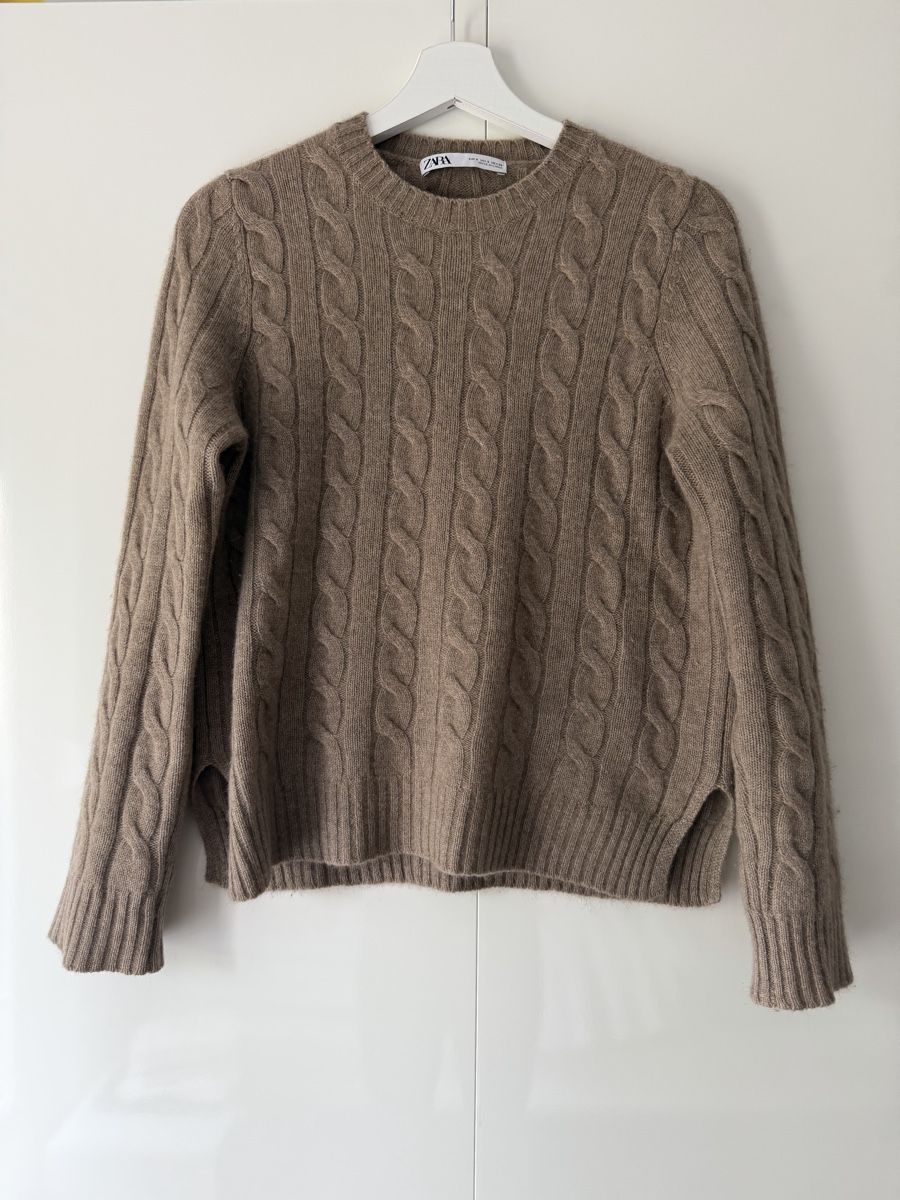 Zara Maglioni & Felpe: Brown cable knit ZARA 100% cashmere  – Nuovo (secondo la descrizione) da Uster venduto da Monika_OB 1