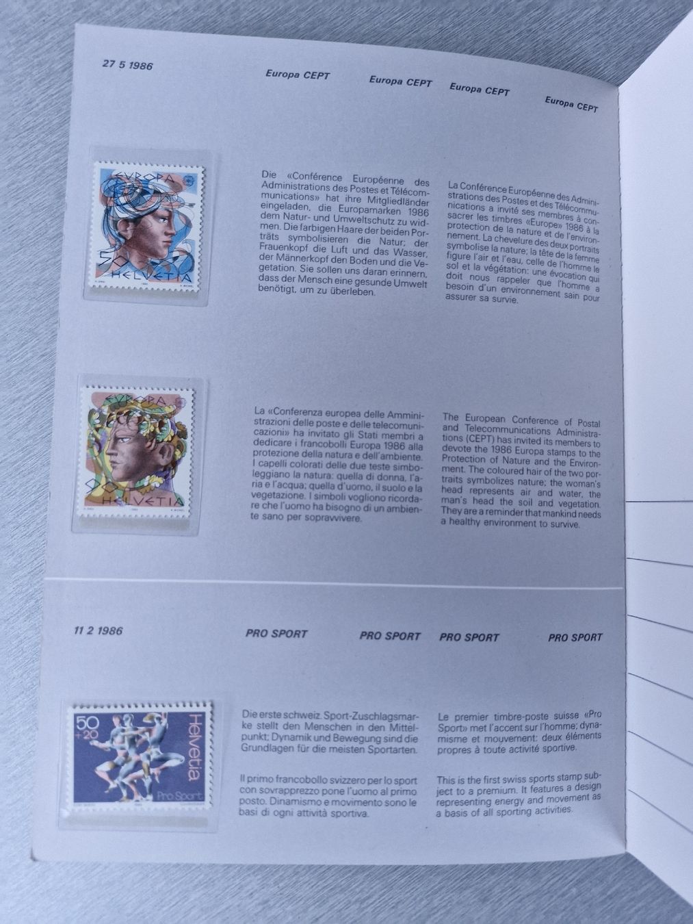 Alle Briefmarken: Jahresbuch 1986 postfrisch  – Neu (gemäss Beschreibung) aus Frauenfeld von Kasico 9