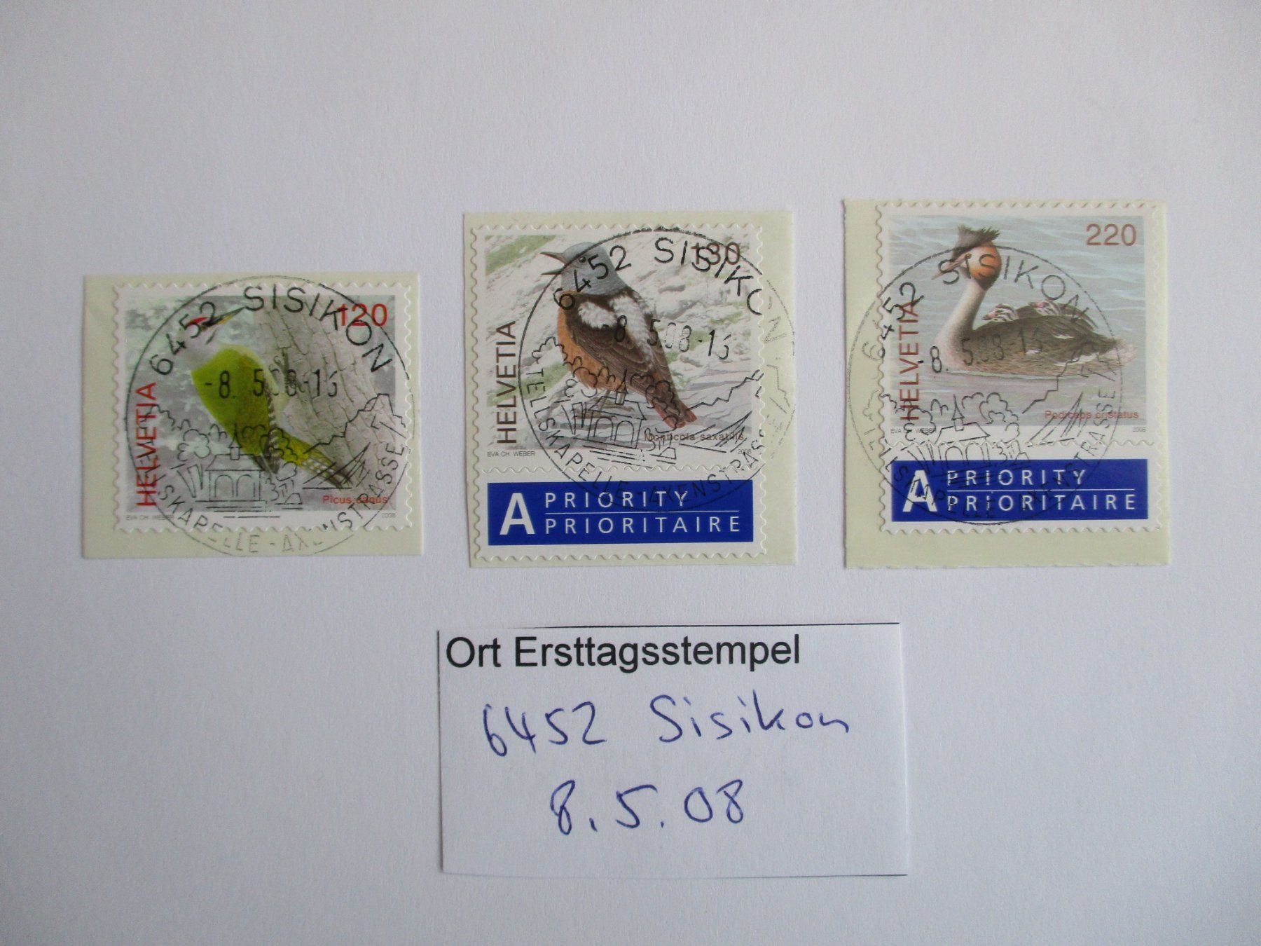 Tous les timbres: Voll Ort Ersttagsstempel 6452 Sisikon – D'occasion à Langnau b. Reiden par Aktuell88