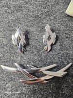 Pierre Lang .Vintage Schmuckset, Silberton, Brosche & Ohrcli
