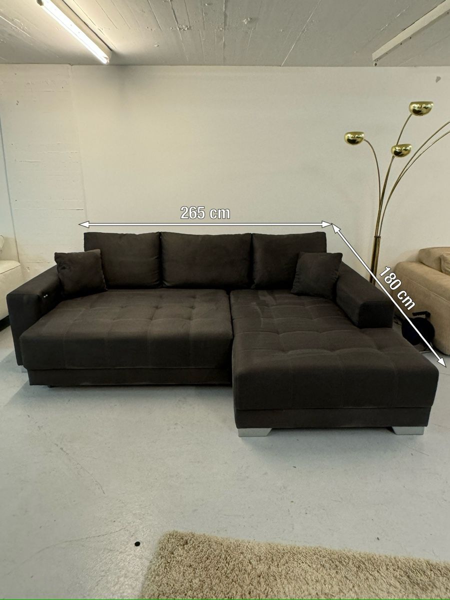 Divani: Ecksofa Braun mit Elektrische Bettfunktion – Usato da Fehraltorf venduto da Sofalab.swiss 7
