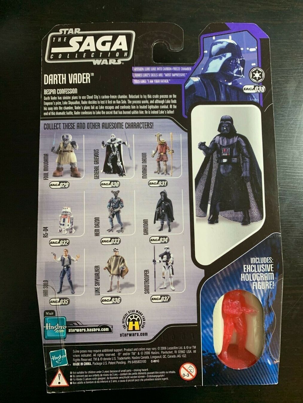 Hasbro Spielzeuge: Star Wars The Saga Collection #38 - Darth Vader Bespin – Neu und originalverpackt aus Gimel von marchaux2006 1