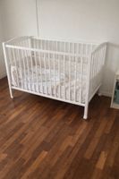 White Baby Bed 70×140 cm – Large Size, With Wheels (Without