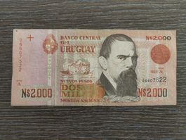 Uruguay 2'000 Pesos 1989 !!!!!!!