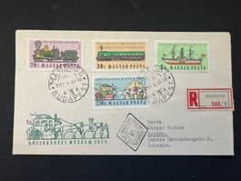 Ungarn Magyar 1959 FDC echt gelaufen  (M770)