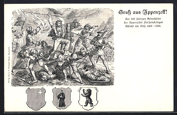 Cartoline postali: Appenzell, 500 Jahre Appenzeller Freihei – Usato da Berlin venduto da bartko-reher