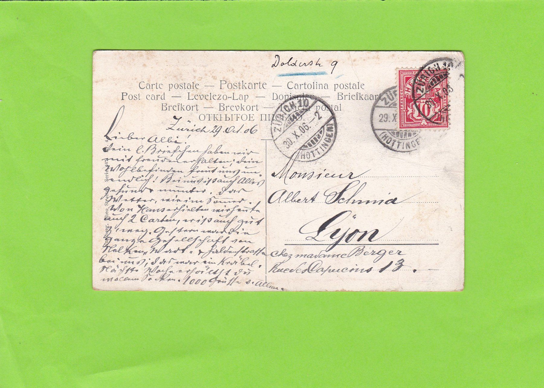 Ansichtskarten: Tell-1906 – Gebraucht aus St. Peterzell von neckertal 1