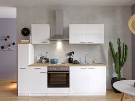 635 Küchenzeile Singleküche 240cm weiss - Küche Einbauküche