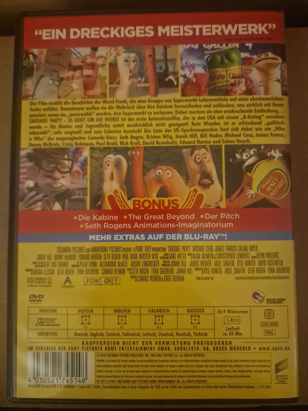 Alle DVDs: Sausage Party – Gebraucht aus Rapperswil SG von kuchenmichel 1