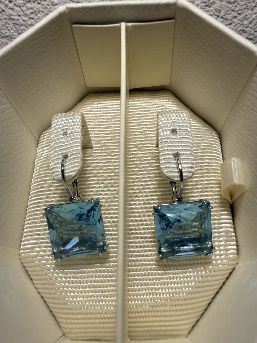 Swarovski Orecchini pendenti & Orecchini a lobo: Swarovski blue Cristal earrings – Nuovo (secondo la descrizione) da Carrouge VD venduto da man_7hwm 4