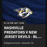2 NHL Tickets Nashville vs New Jersey 16.02.2027 Sektor 329