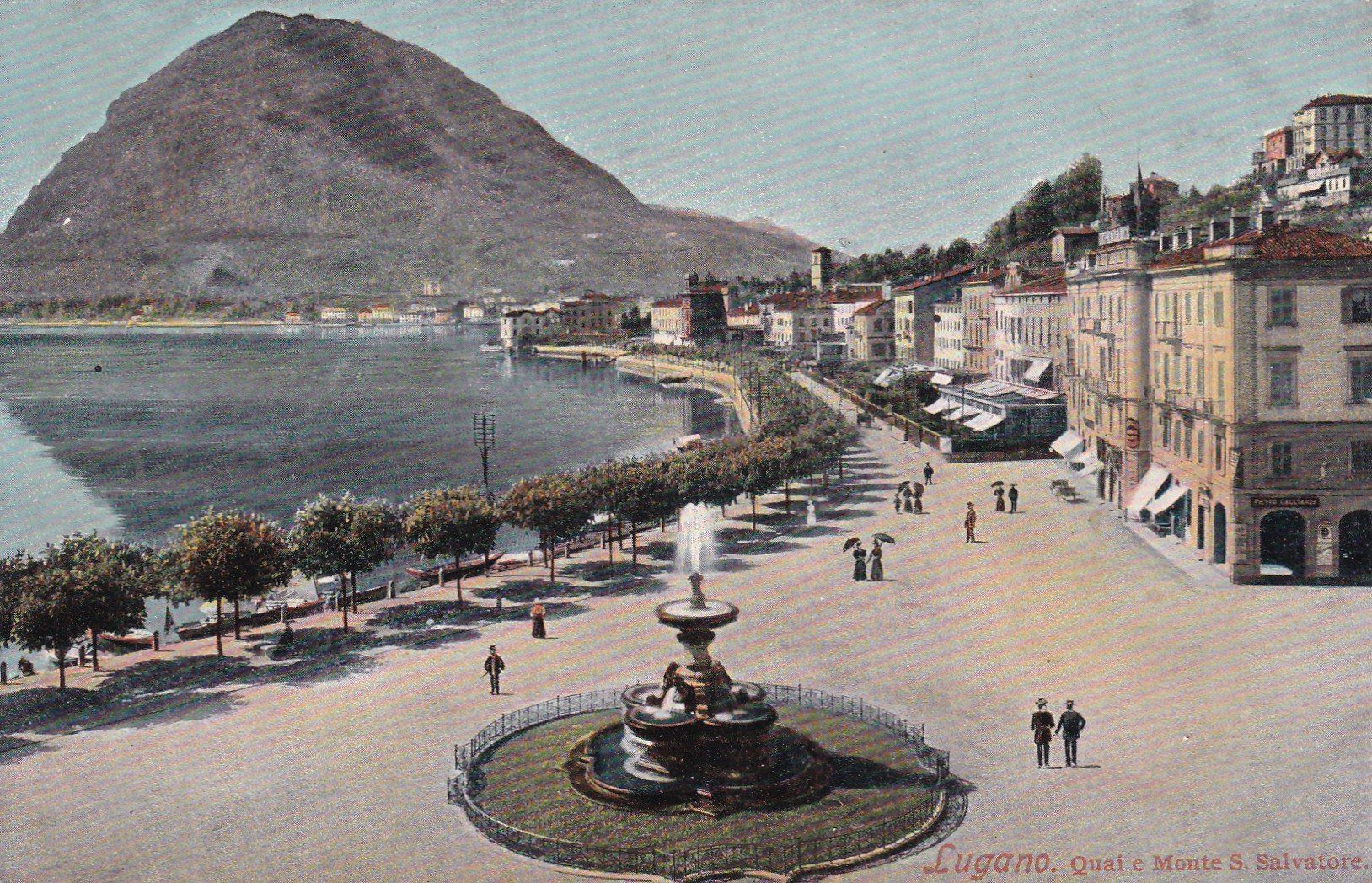 Cartes postales: Lugano Quai e Monte S. Salvatore – D'occasion à Cormoret par Pascalll2001