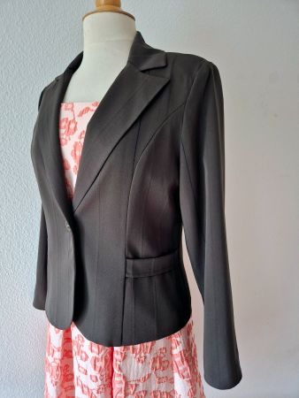 BLAZER JACKE FIDELE PARIS T3 M L 38 40 OLIV TOP ZU KLEID