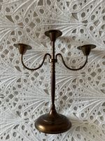 Messing Kerzenständer für 3 Kerzen Vintage 24cm Top Zustand