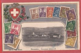 Mariastein Blauenpass - mit Flugpost Marke 1925 gestempelt